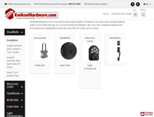 Tablet Screenshot of kwiksethardware.com